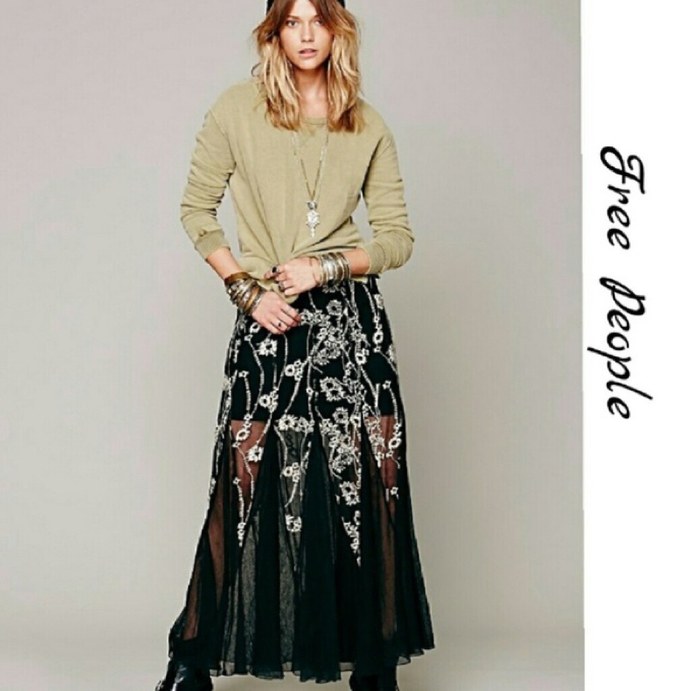 Free People Windswept Tulle Maxi Skirt
